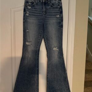 Flying Monkey Blue Flare Wide Leg Jeans